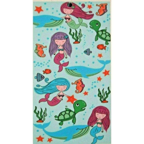 Surf & Sand Kassafina Large Beach Towel Mermaid Turtle Whale 100% Cotton $58 - Picture 1 of 6